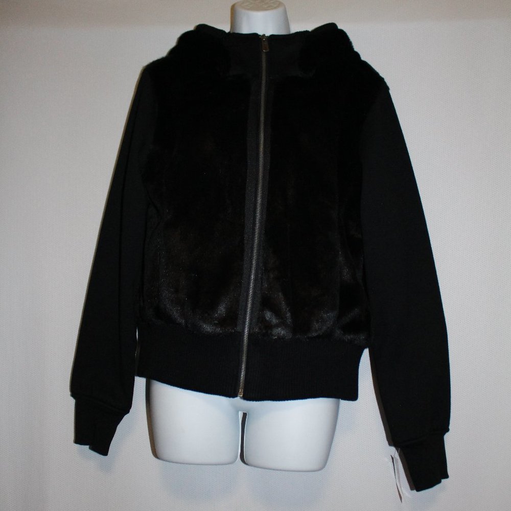 i Jeans by Buffalo Black Jacket Hooded Size L NEW!